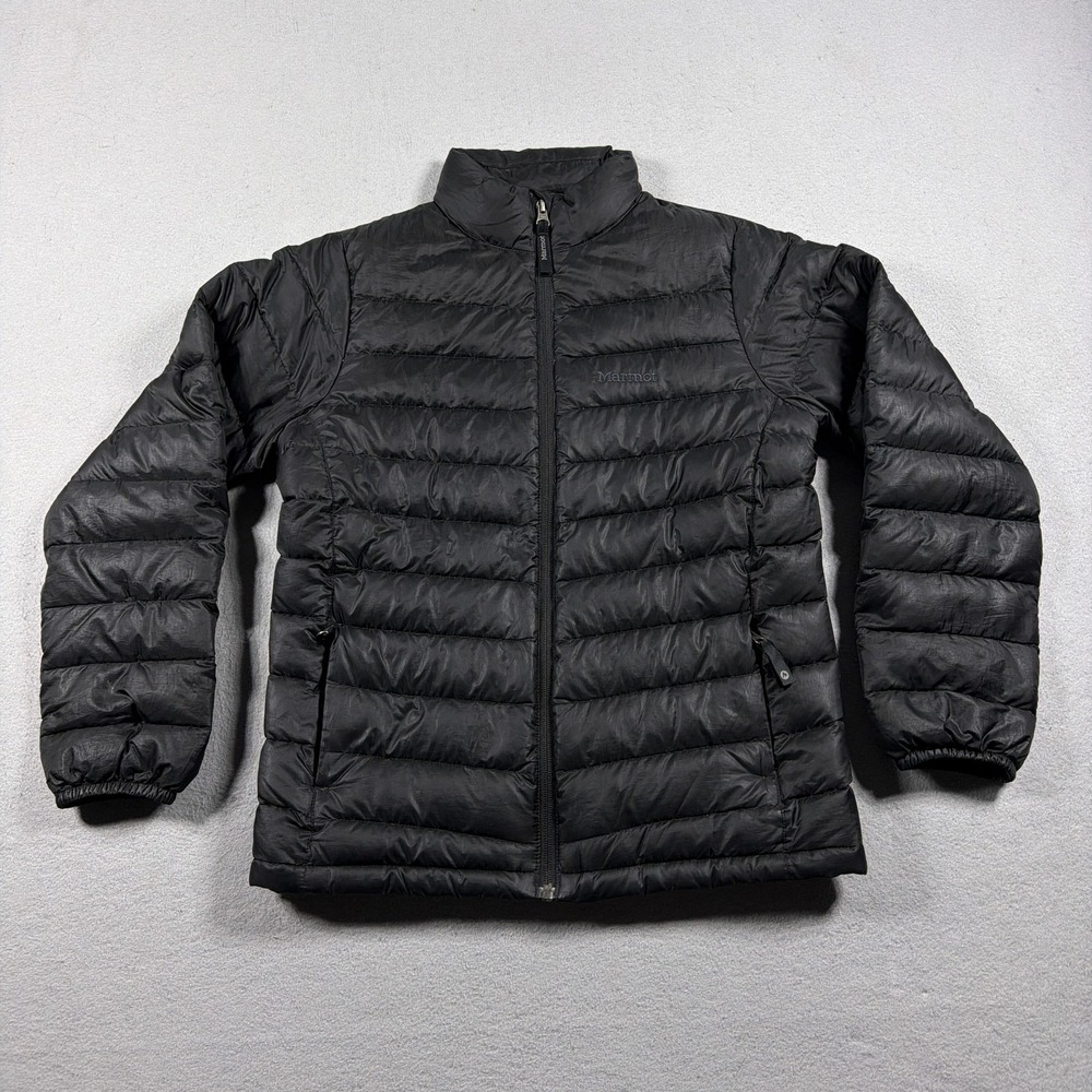 Marmot 700 Fill Down Puffer Jacket Women Large Black Gorpcore Outdoor